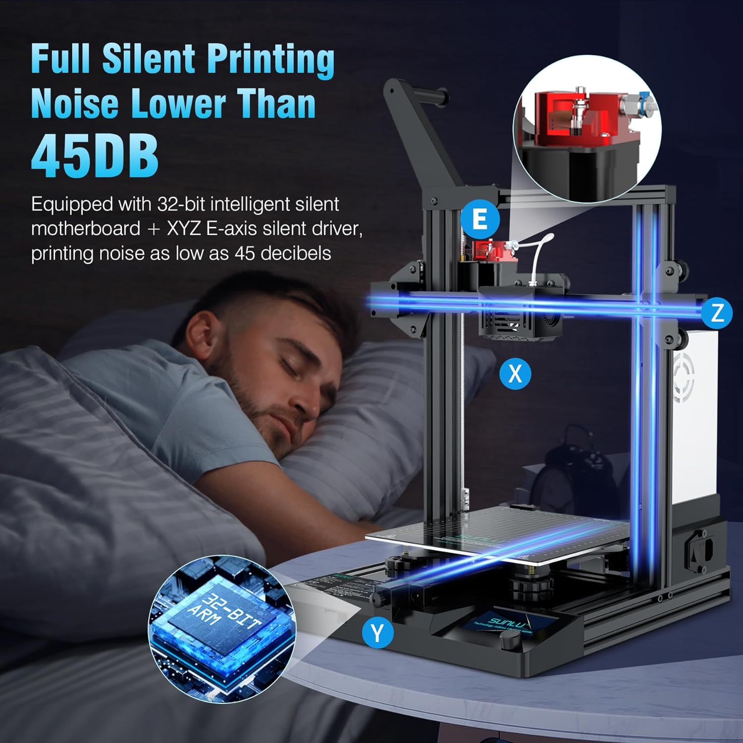 sunlu-t3-fdm-3d-printer-250mms-high-speed-terminator-3-3d-printer-clog-detection-during-3d-printing-fully-silent-motherb-4 SUNLU T3 FDM 3D Printer Review