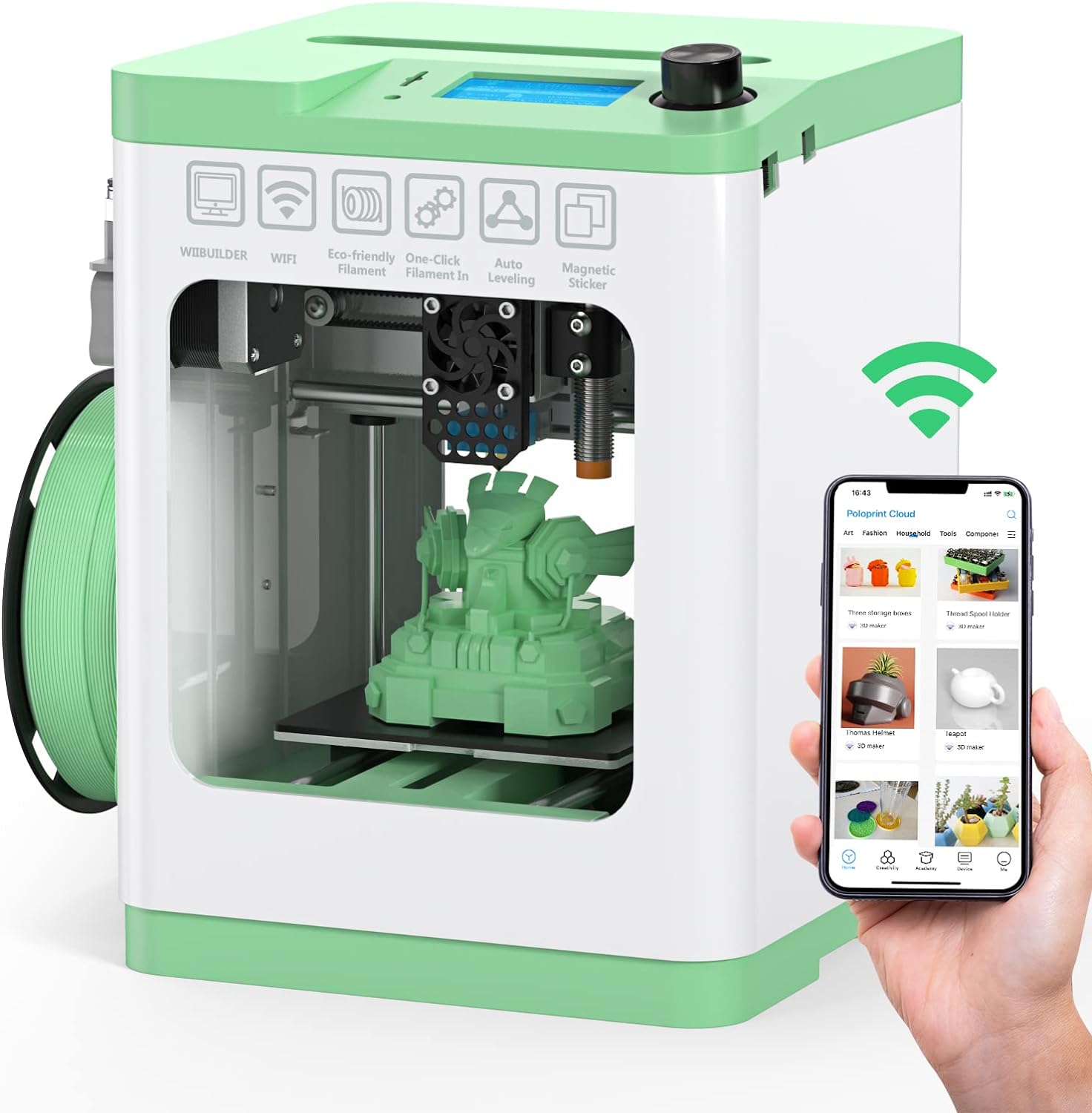 tina2s-3d-printers-with-wi-fi-cloud-printing-fully-assembled-and-auto-leveling-mini-3d-printer-for-beginners-high-precis Tina2S 3D Printer Review