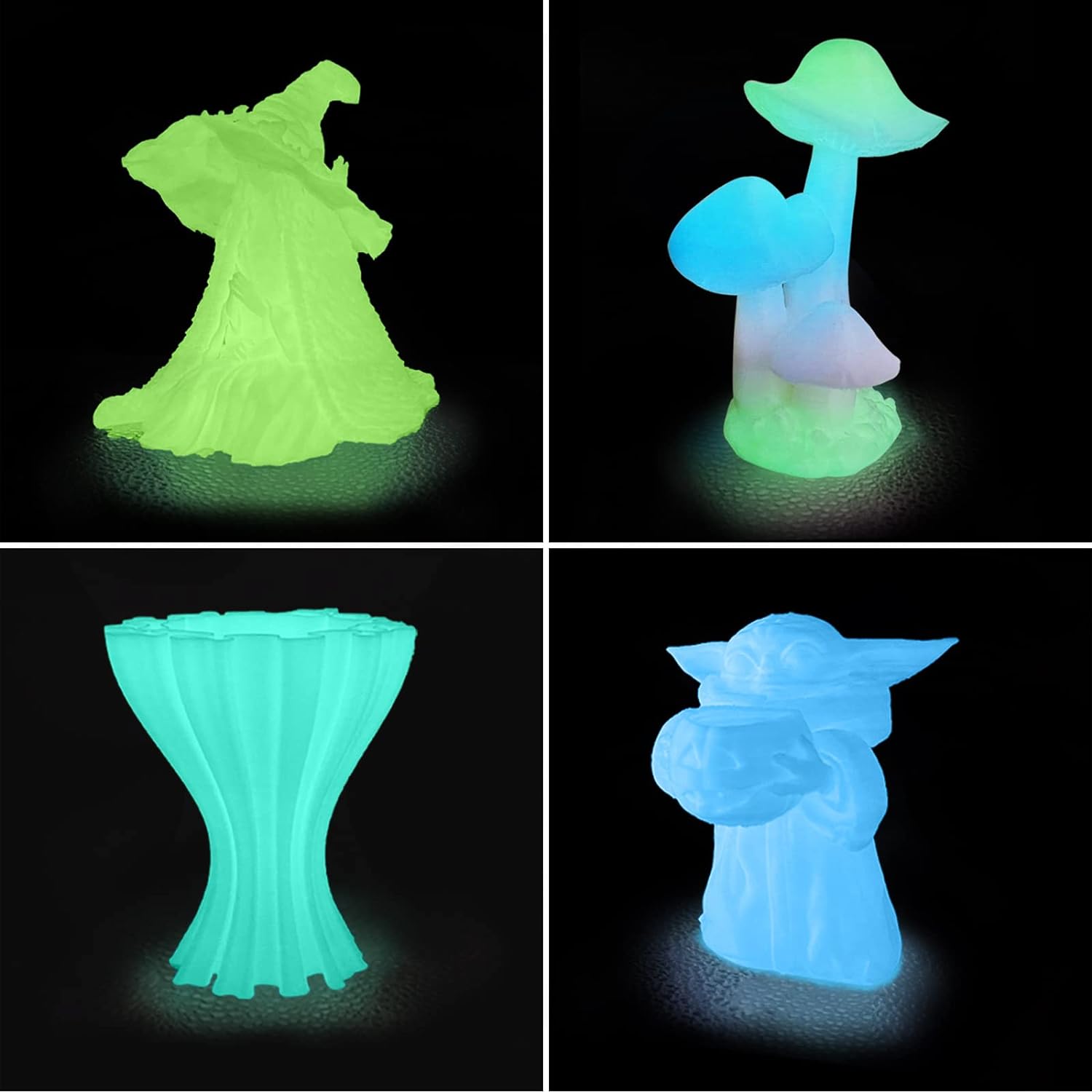 3d-printer-filament-bundle-glow-in-the-dark-filament-multicolor-green-blue-and-blue-green-pla-filament-175-mm-dimensiona-1 3D Printer Filament Bundle Review