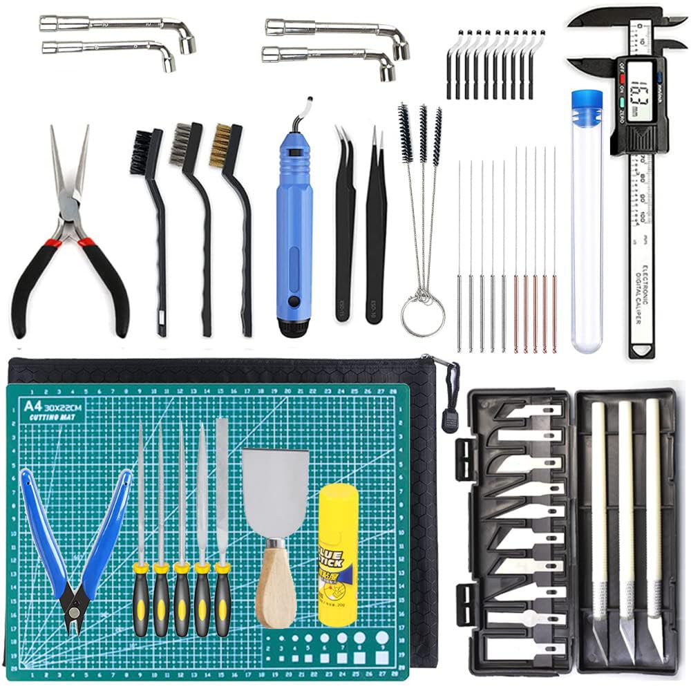 3dzwman-55pcs-fdm-3d-printer-tool-kit-cleaning-nozzle-tool-grinding-toolscalipers3d-model-repair-and-cleaning-brush 3DZWMAN 55PCS FDM 3D Printer Tool Kit Cleaning Nozzle Tool Review