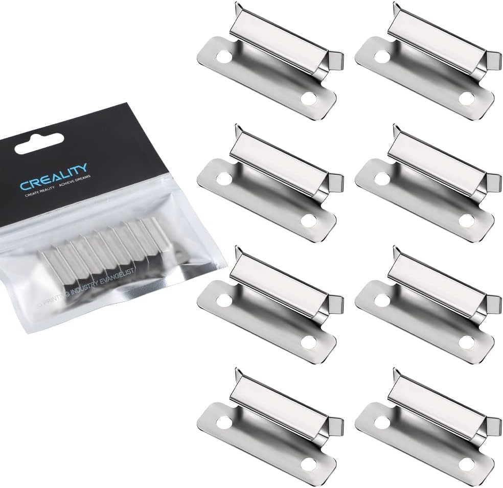 creality-3d-ender-3-glass-bed-clips-8-pcs-3d-printer-7mm-stainless-steel-silver-bed-clips-3d-bed-clamps-for-ender-3-seri Creality 3D Ender 3 Glass Bed Clips Review