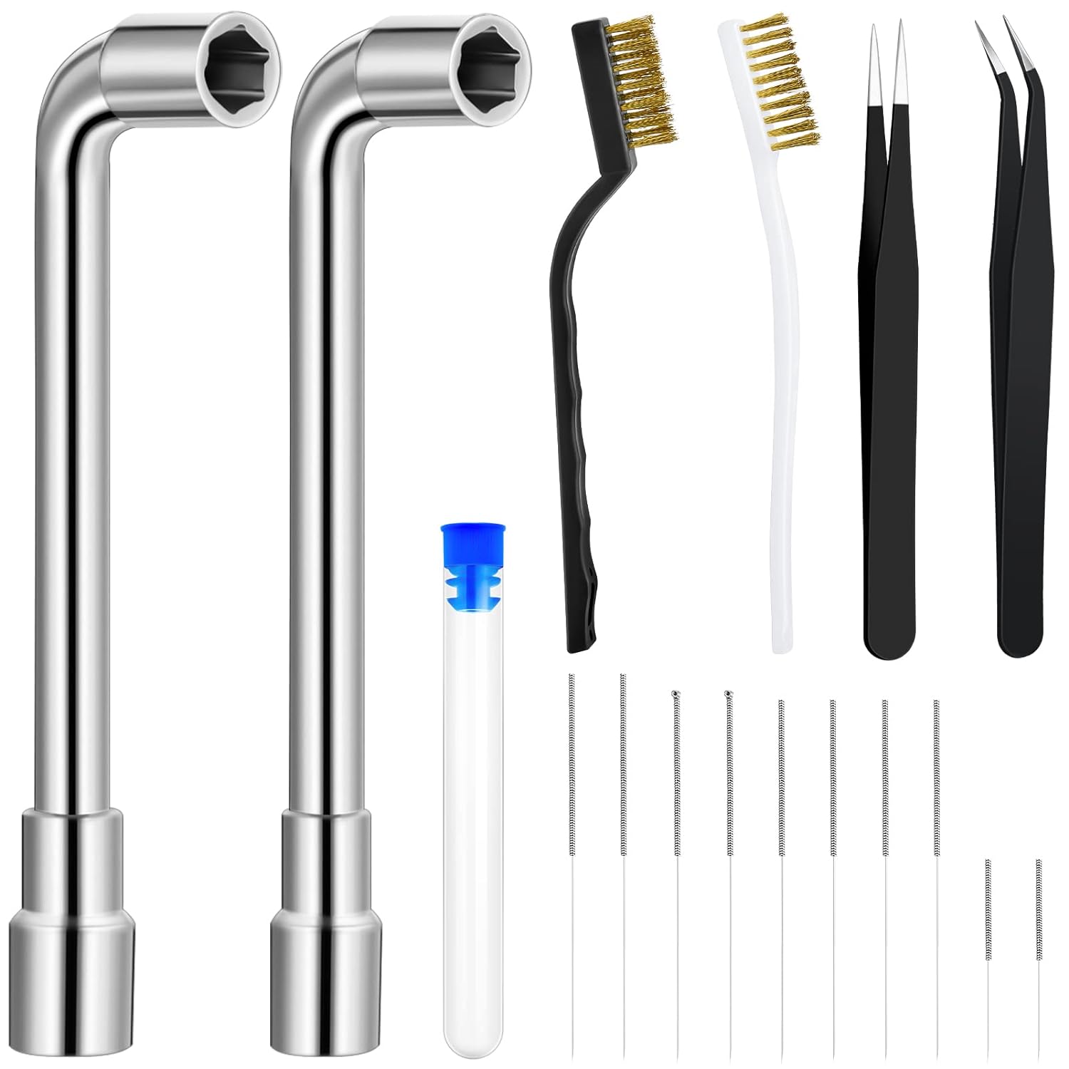 16-pieces-3d-printer-nozzle-wrench-cleaning-kit10-nozzle-cleaning-pins-with-storage-box-2-tweezers-2-cleaning-copper-wir 16 Pieces 3D Printer Nozzle Cleaning Kit Review