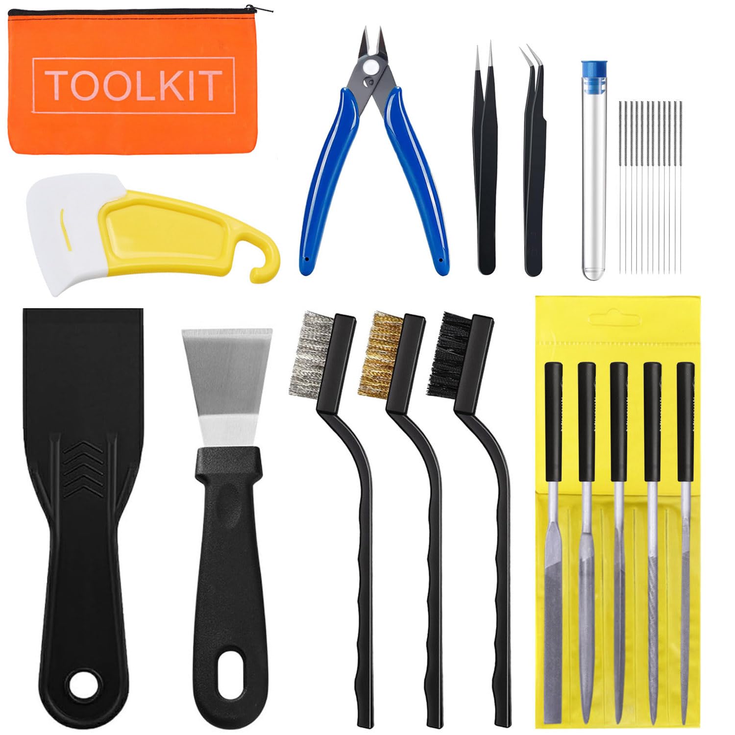 25-pcs-3d-printer-tools-kit-3d-printing-accessories-includes-spatula-brushes-wire-cutter-scraper-knife-files-and-tweezer 3D Printer Accessories Set Review