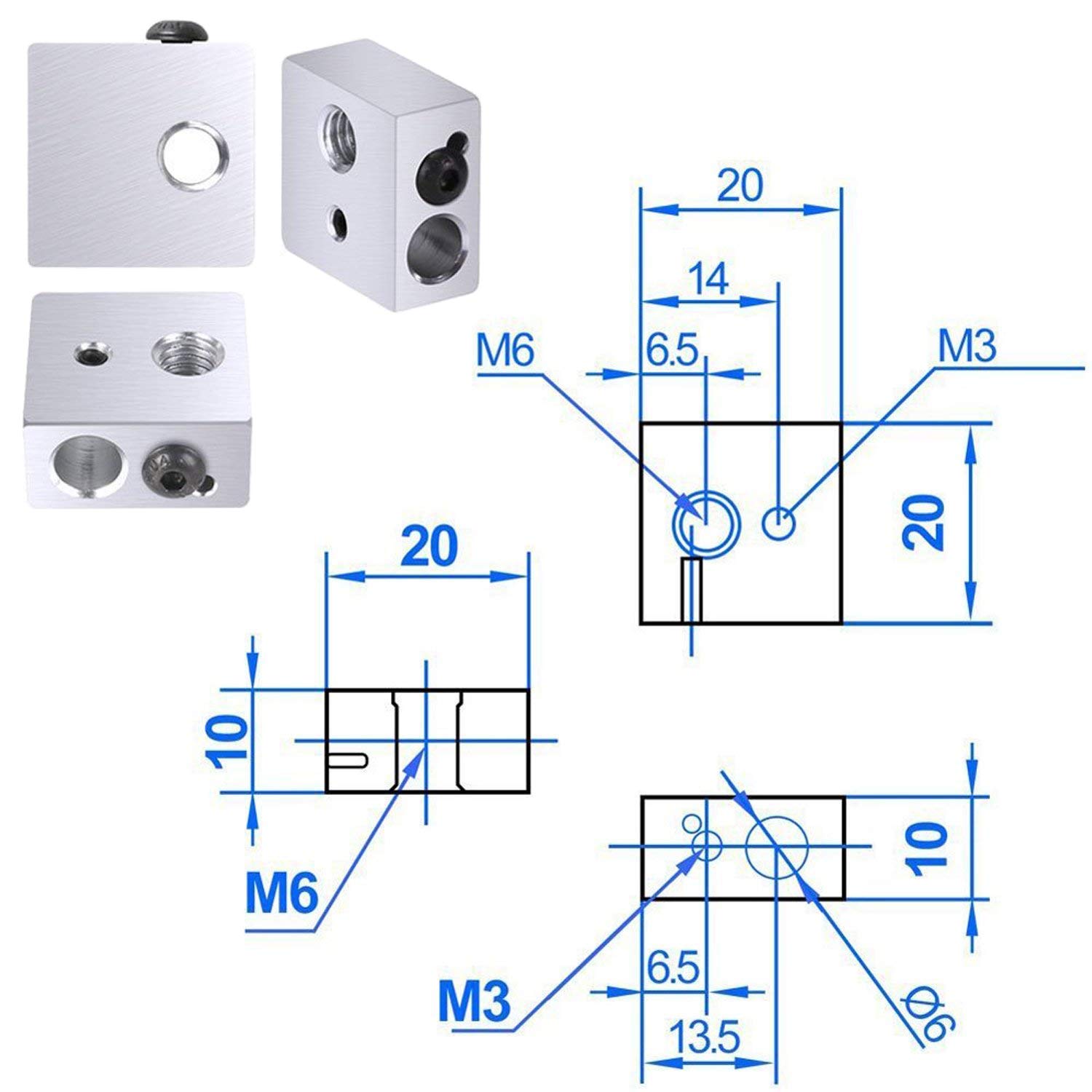 22pcslots-a8a2-3d-printer-part-each-5pcs-04mm-extruder-nozzle-print-head175mm-teflon-throat-tubeheater-blocks-hotend-for-2 22pcs A8&A2 3D Printer Part Review