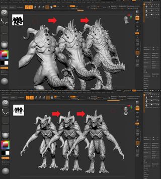 how-to-model-fallouts-ferocious-deathclaw-in-zbrush-key-points-2 How to Model Fallout's Ferocious Deathclaw in ZBrush: Key Points