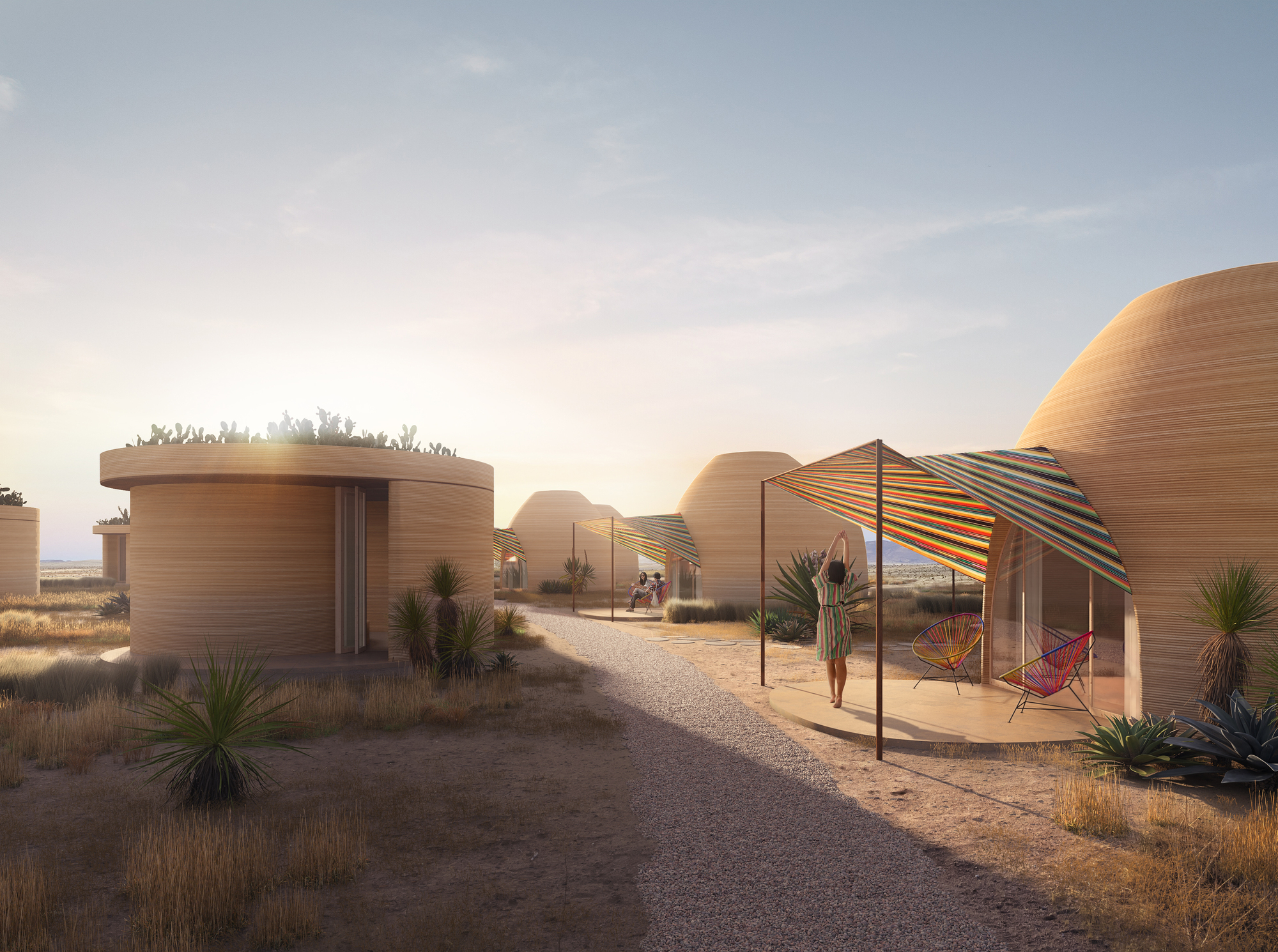 el-cosmico-and-icon-build-first-3d-printed-hotel-in-marfa El Cosmico and ICON Build First 3D Printed Hotel in Marfa